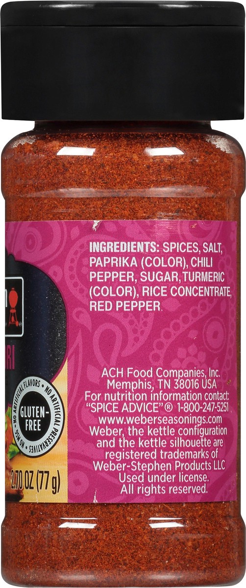 slide 8 of 10, Weber Tandoori Seasoning 2.70 oz, 2.7 oz