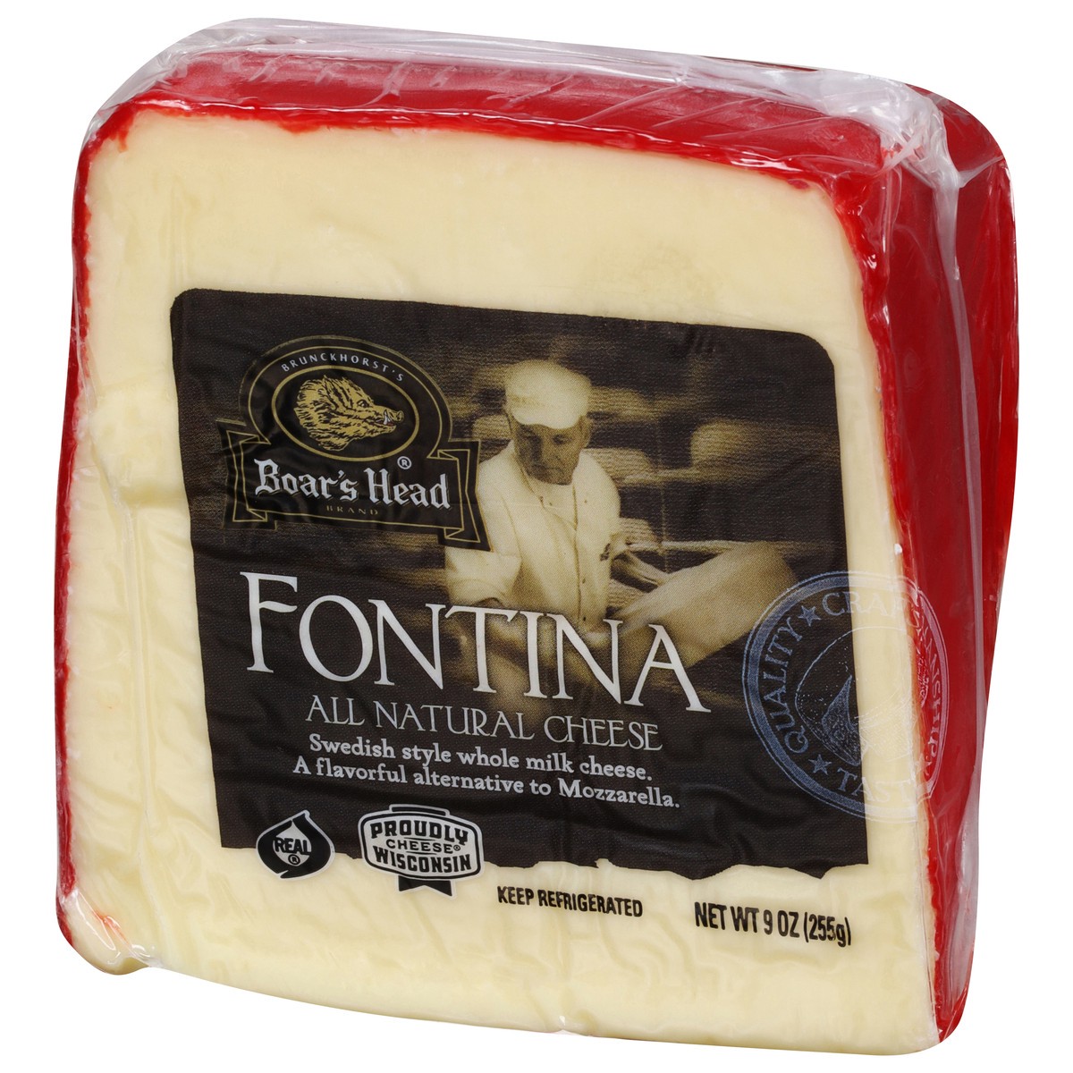 slide 9 of 9, Boar's Head Fontina All Natural Cheese, 9 oz