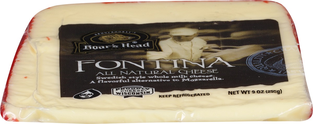 slide 3 of 9, Boar's Head Fontina All Natural Cheese, 9 oz