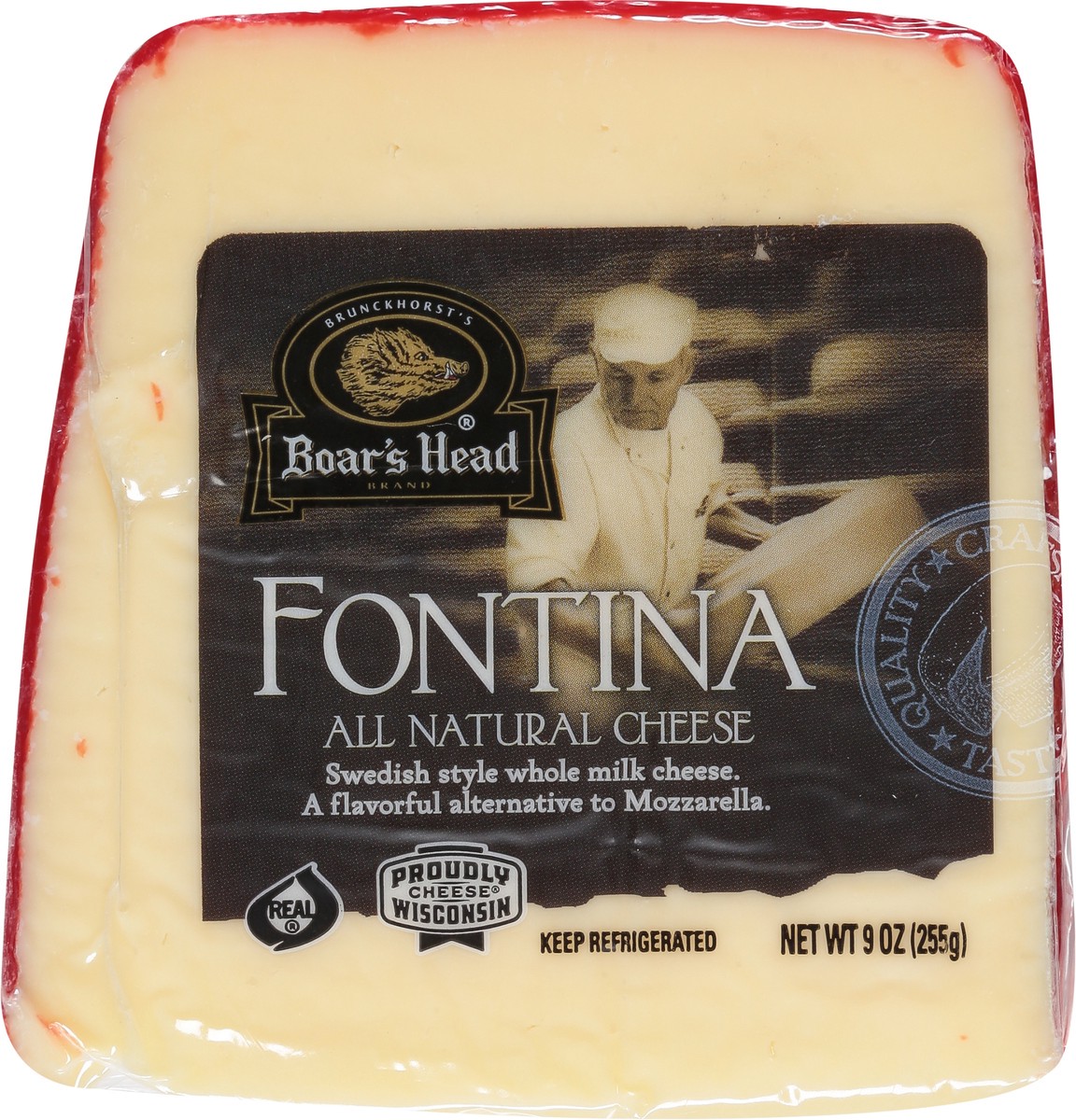 slide 5 of 9, Boar's Head Fontina All Natural Cheese, 9 oz