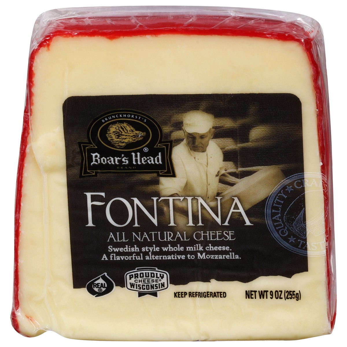 slide 1 of 9, Boar's Head Fontina All Natural Cheese, 9 oz