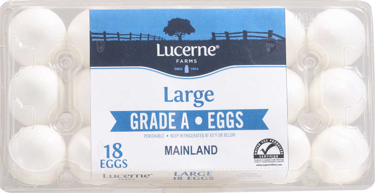 slide 9 of 9, Lucerne Dairy Farms Eggs Large Family Pack, 18 ct