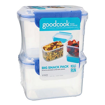 slide 1 of 6, Good Cook Food Storage, Big Snack Pack, 2 Pack, 2 Each, 2 ct