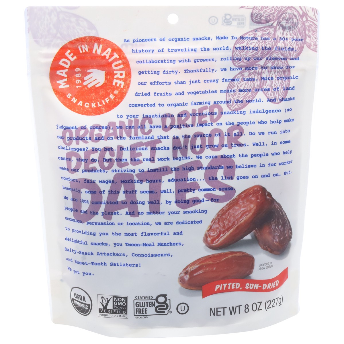 slide 1 of 9, Made in Nature Dried Deglet Noor Organic Dates 8 oz, 8 oz