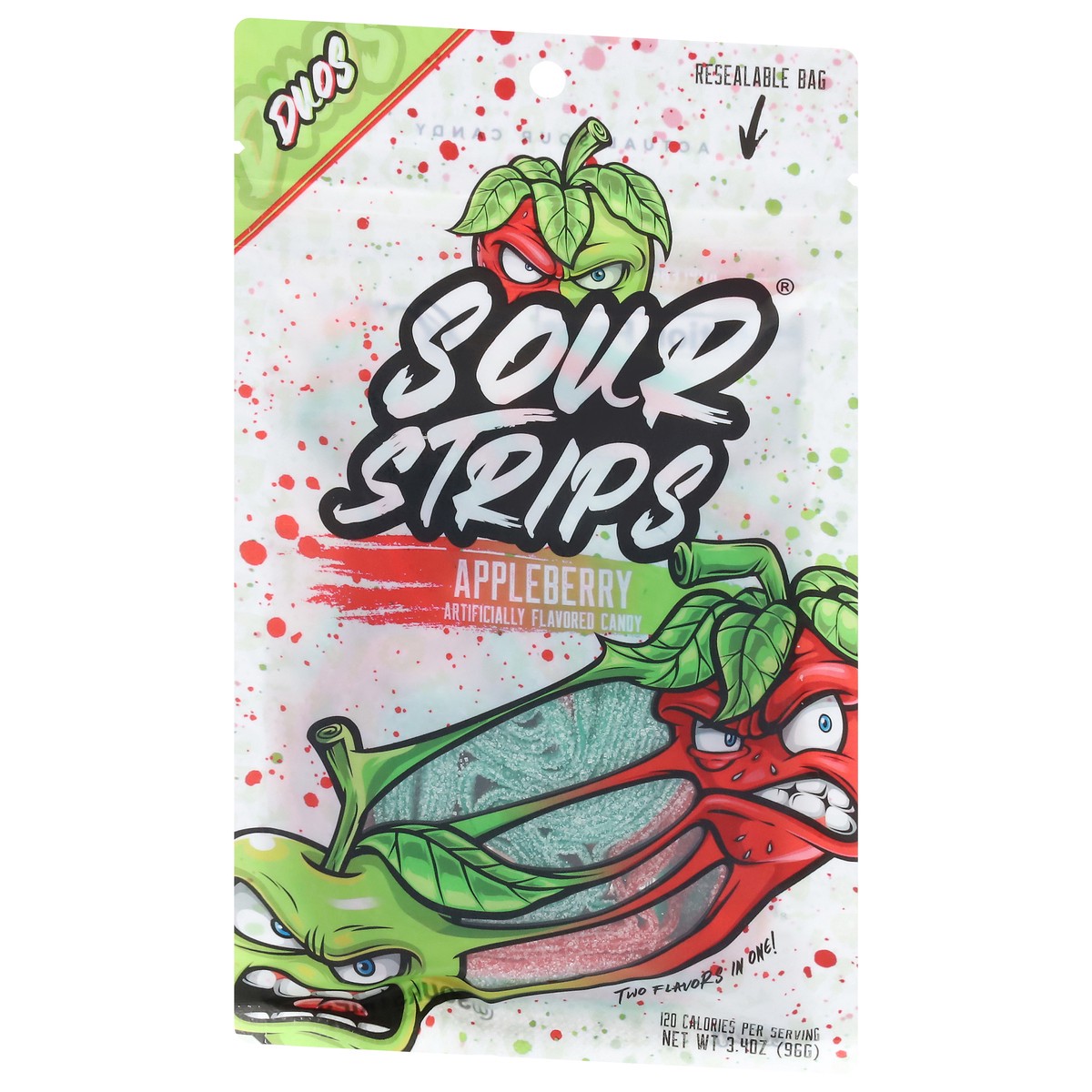slide 7 of 14, Sour Strips Duos Appleberry Candy 3.4 oz, 3.4 oz