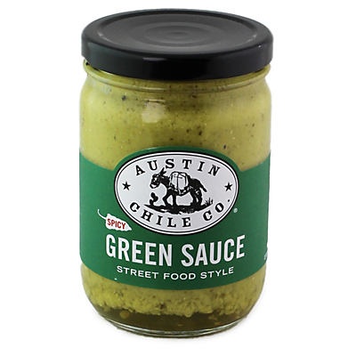 slide 1 of 1, Austin Chile Co. Green Sauce Spicy, 12 oz