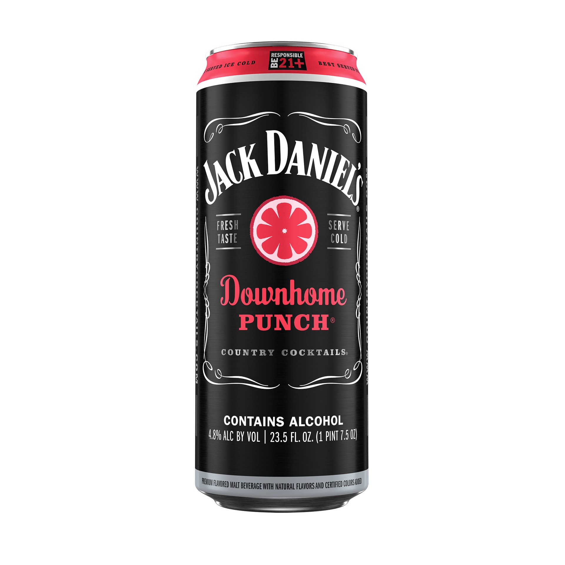 slide 1 of 6, Jack Daniel's Country Cocktail Malt Downhome Punch Jack Daniel's Country Cocktails Downhome Punch, 23.5 fl oz Can, 5 oz