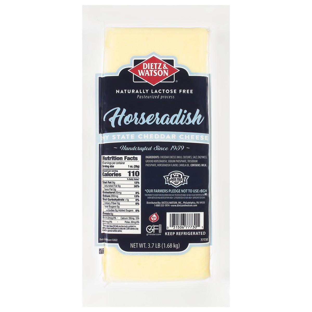 slide 9 of 14, Dietz & Watson Horseradish Cheddar, 1 ct