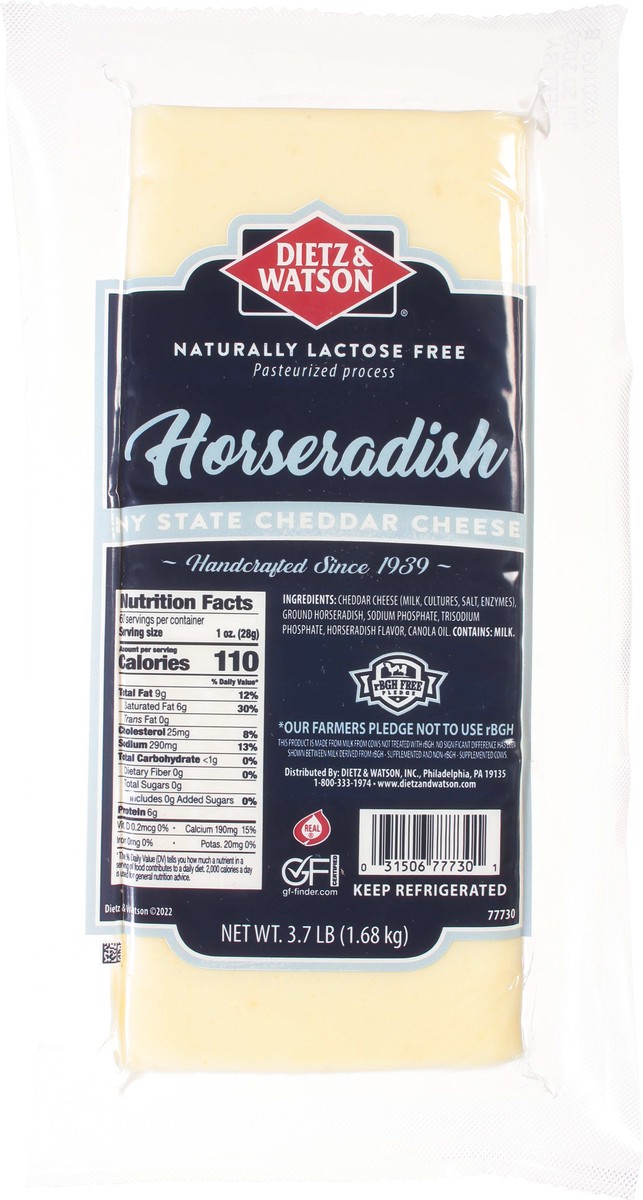 slide 4 of 14, Dietz & Watson Horseradish Cheddar, 1 ct