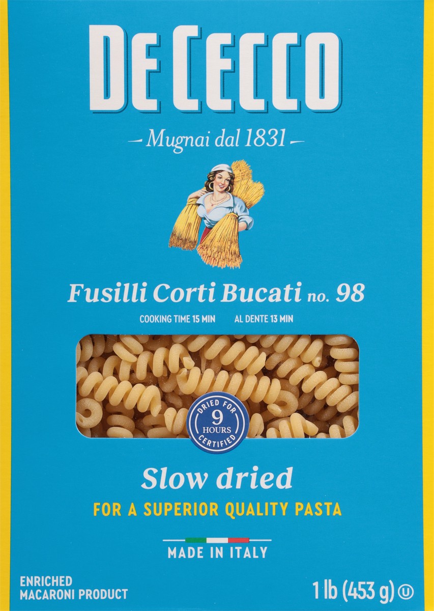 slide 8 of 14, De Cecco No. 98 Fusilli Corti Bucati 1 lb, 16 oz