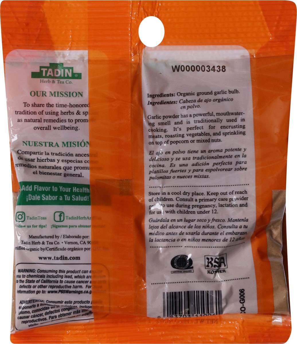 slide 9 of 12, Tadin Organic Garlic 1 oz, 1 oz