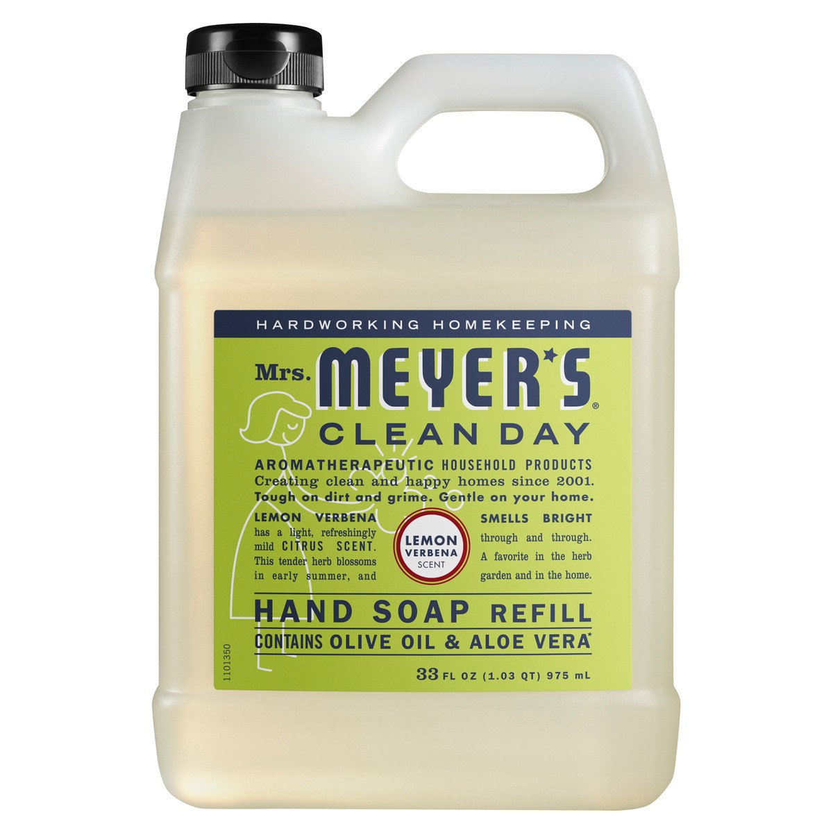 slide 1 of 3, Mrs. Meyer's Clean Day Liquid Hand Soap Refill, Lemon Verbena Scent, 33 Ounce Bottle, 33 fl oz