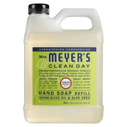 Mrs. Meyer's Clean Day Liquid Hand Soap Refill, Lemon Verbena Scent, 33 Ounce Bottle