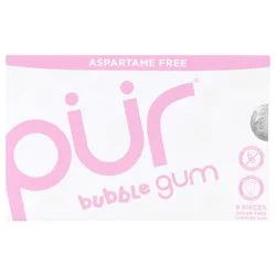 PUR Sugar-Free Bubble Gum 9 Pieces