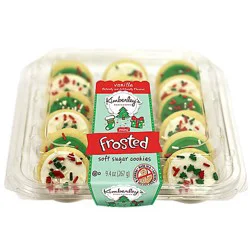 Kimberleys Bakeshoppe Mini Holiday Green & White Frosted Cookies - 9.4 oz