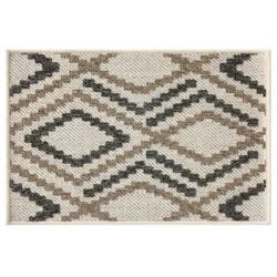 Loloi Horizontal Diamonds All-Purpose Mat, 20 In X 30 In, Tan Black