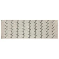 Loloi Climbing Vines All-Purpose Runner Mat, 20 In X 60 In, Cream Gray