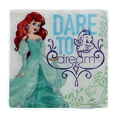 slide 1 of 1, American Greetings Disney Princess Ariel Dream Big Lunch Napkins, 16 ct