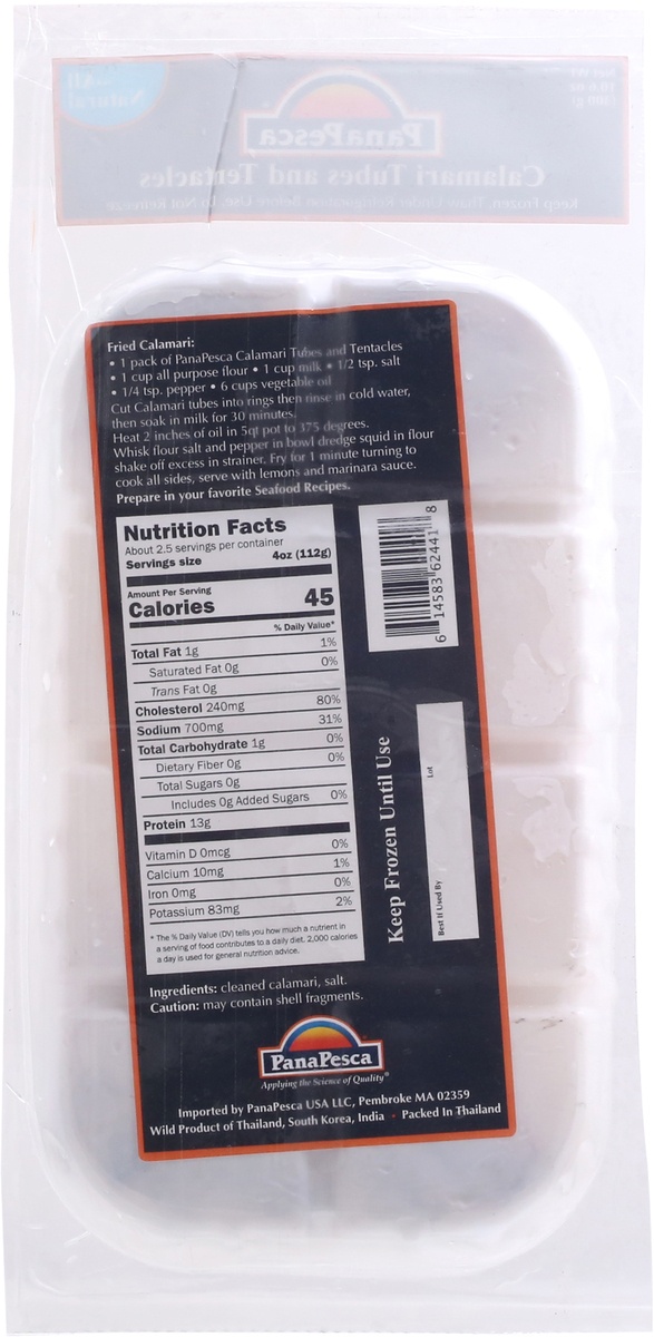 slide 10 of 11, PanaPesca Whole Cleaned Squid Skin Pack, 10.6 oz