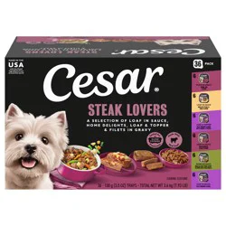 Cesar Steak Lovers Canine Cuisine 36 - 3.5 oz Trays