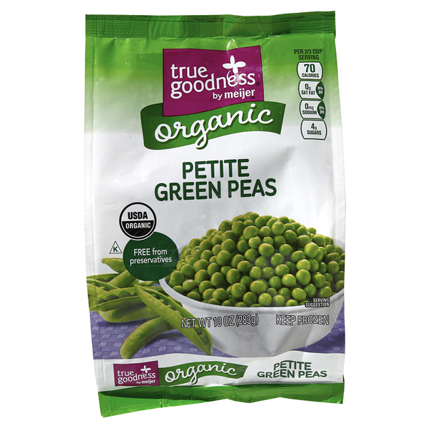 slide 1 of 1, True Goodness Organic Petitie Sweet Peas, 10 oz