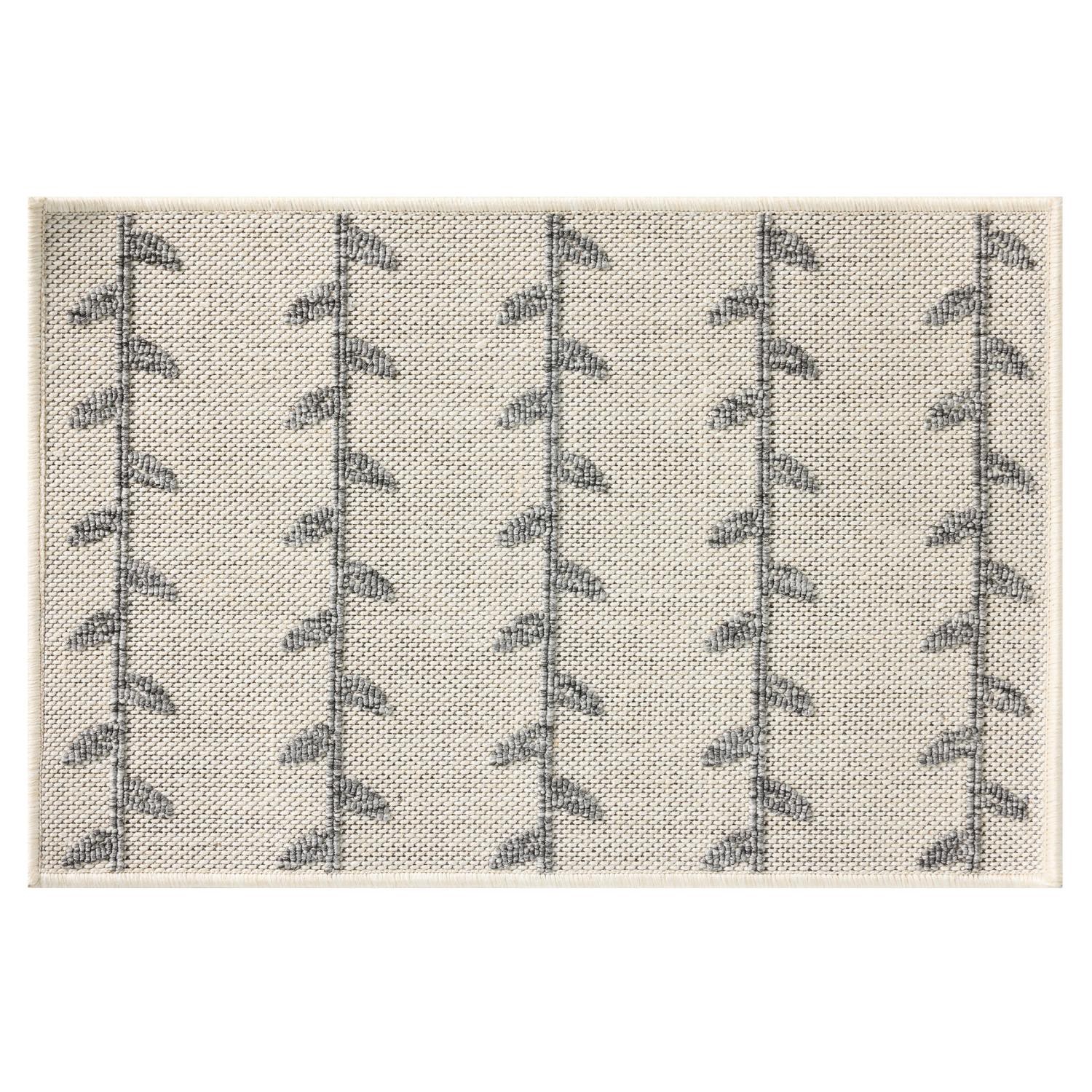 slide 1 of 2, Loloi Climbing Vines All-Purpose Mat, 20 In X 30 In, Cream Gray, 20 x 30