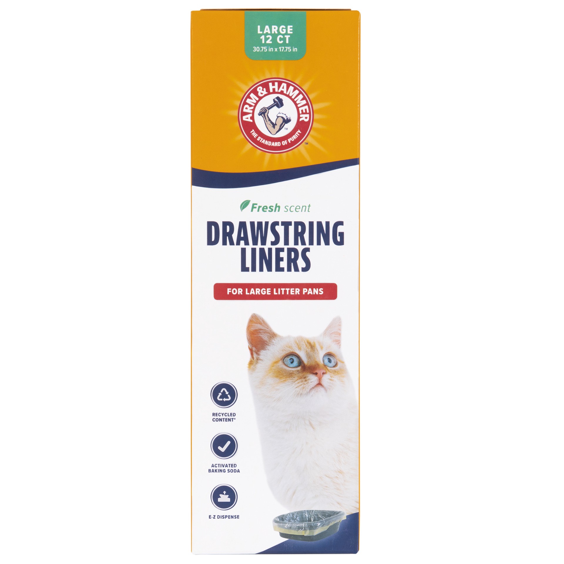 slide 4 of 10, ARM & HAMMER Fresh Scent Large Drawstring Liners for Large Litter Pans 1 Each, 1 ct