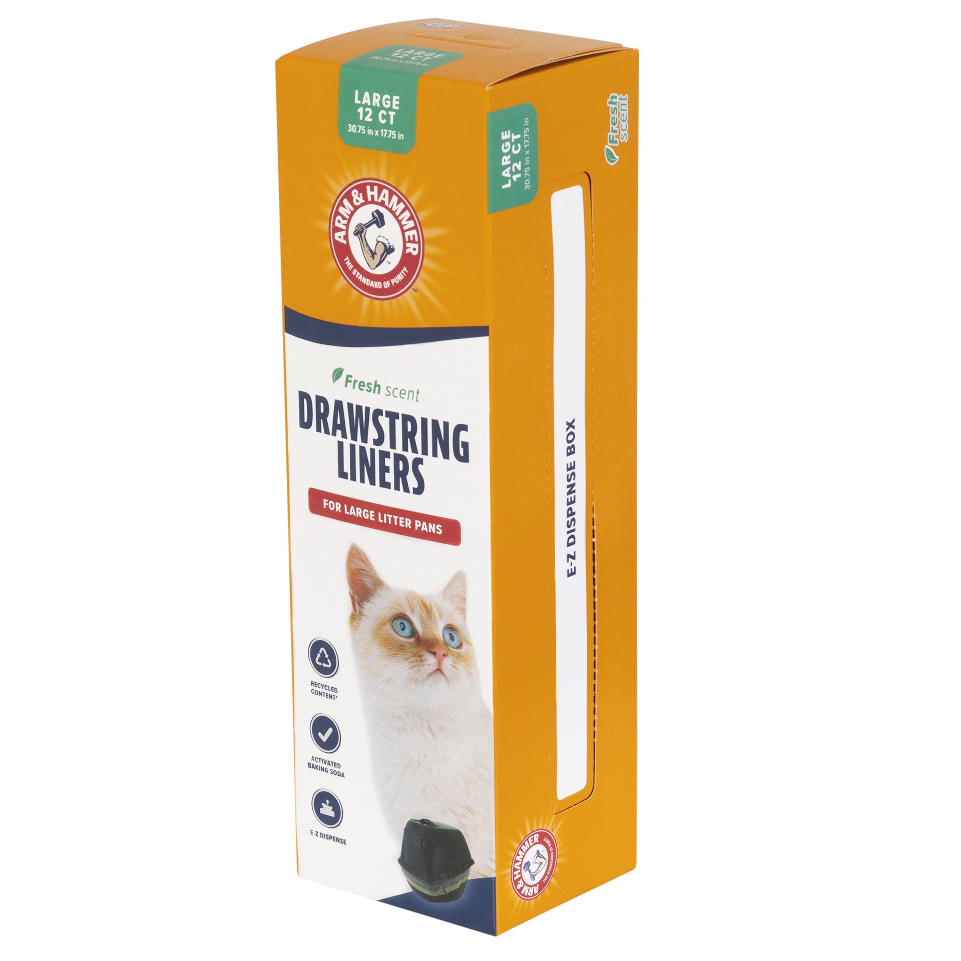 slide 8 of 10, ARM & HAMMER Fresh Scent Large Drawstring Liners for Large Litter Pans 1 Each, 1 ct