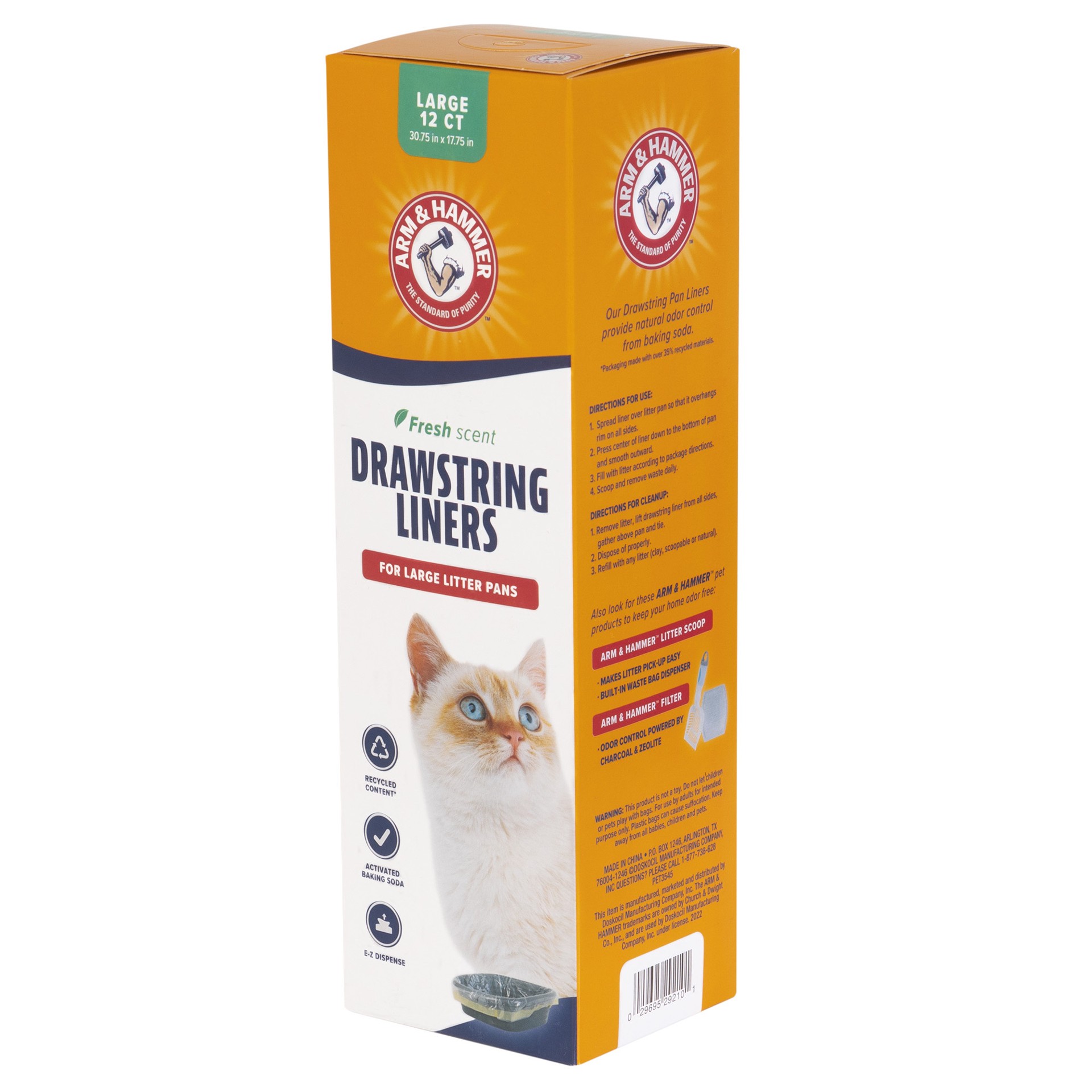 slide 7 of 10, ARM & HAMMER Fresh Scent Large Drawstring Liners for Large Litter Pans 1 Each, 1 ct