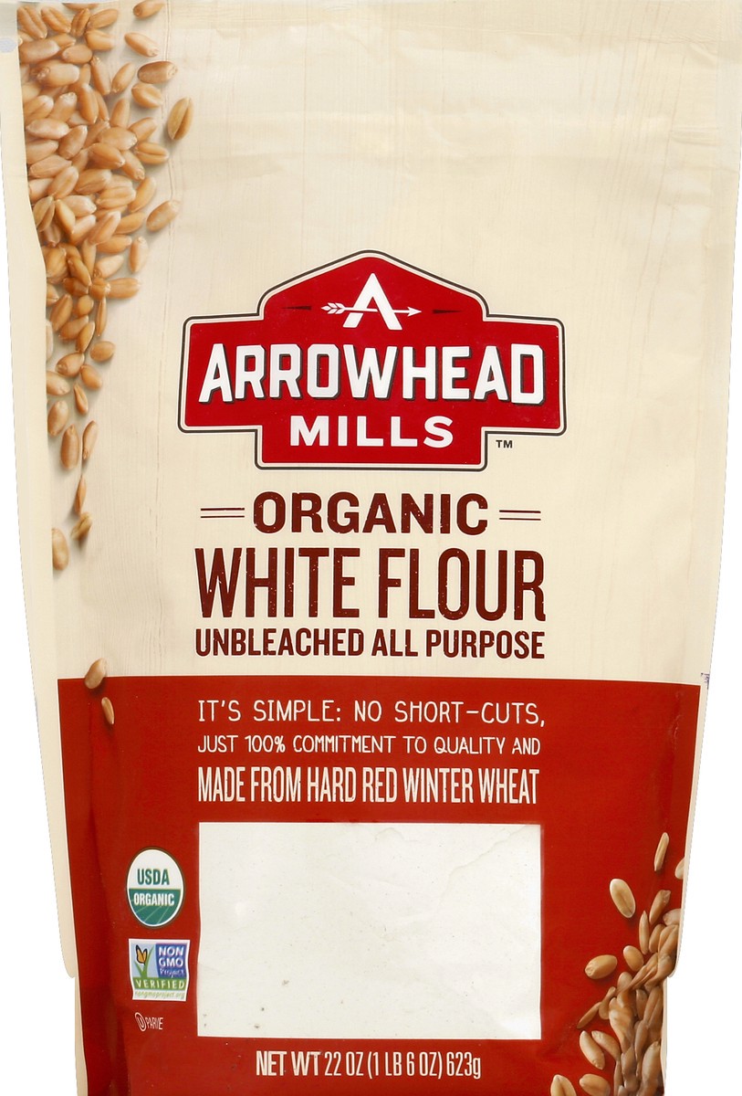 slide 5 of 6, Arrowhead Mills Organic White Flour Unbleached All Purpose, 22 oz