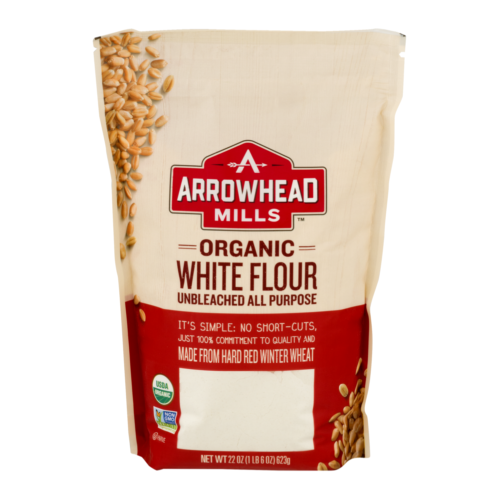 slide 1 of 6, Arrowhead Mills Organic White Flour Unbleached All Purpose, 22 oz