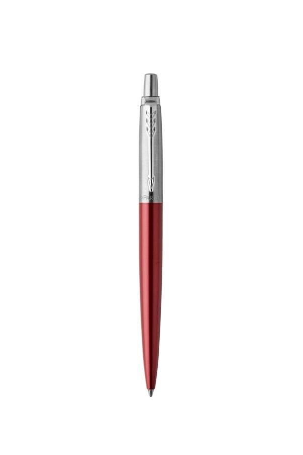slide 4 of 5, Parker Jotter Ballpoint Pen, Medium Point Kensington Red Barrel, Blue Ink, 0.7 mm