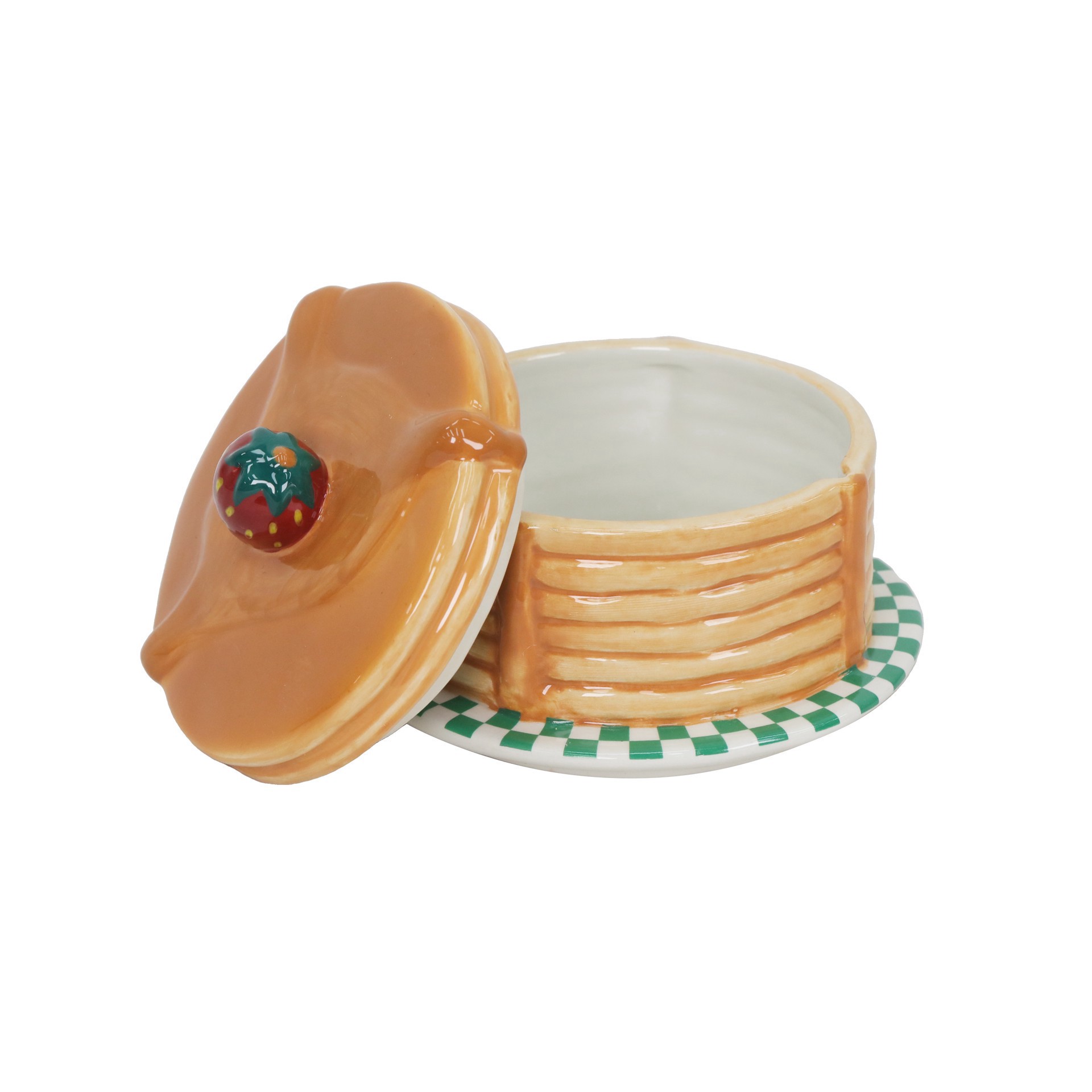slide 2 of 2, 5.5" Pancake Ceramic Jar With Lid By Ashland, 5.5 in