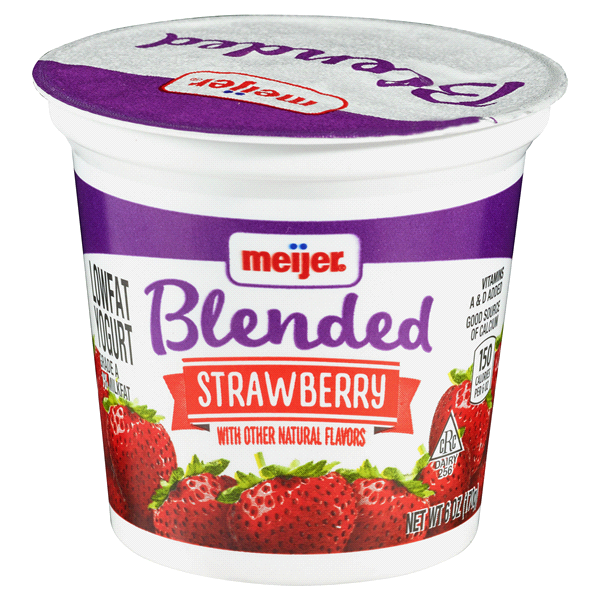 slide 1 of 1, Meijer Lowfat Yogurt, Strawberry, 6 oz