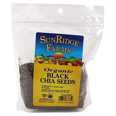 slide 1 of 1, SunRidge Farms Organic Black Chia Seeds, 8 oz