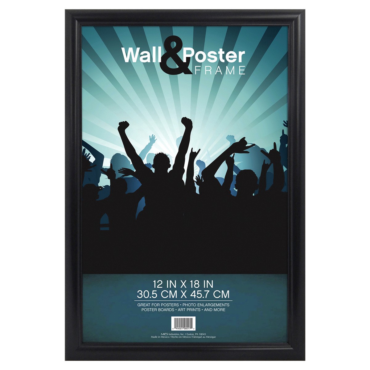 slide 1 of 1, Mcs Townsend Poster Frame - Black - 12" X 18", 12 in x 18 in