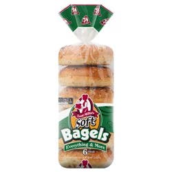 Aunt Millie's Soft Everything & More Bagels 6 ct