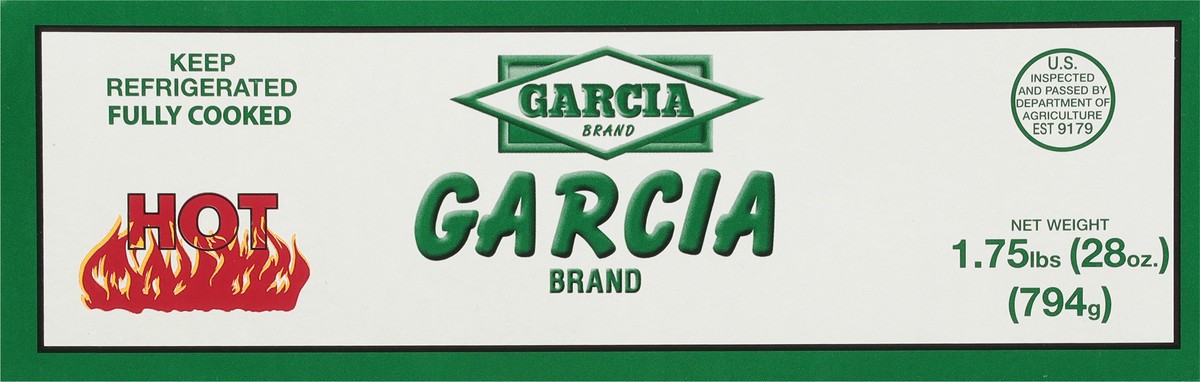 slide 5 of 9, Garcia Brand Hot Beef Smoked Sausage 1.75 lb, 28 oz
