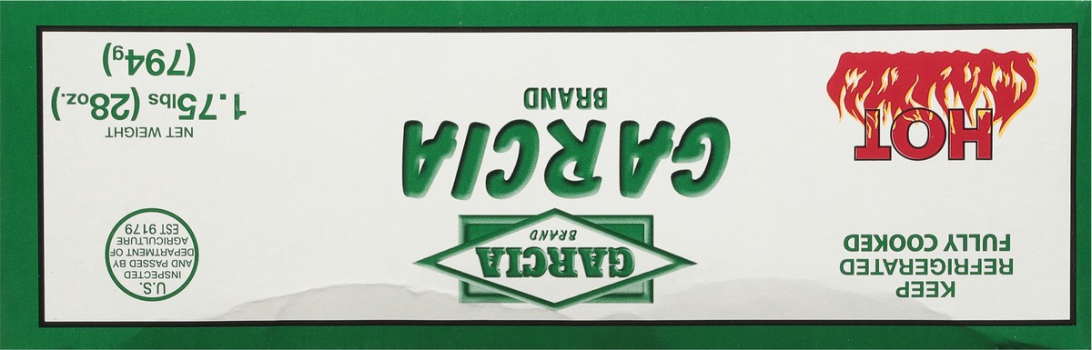 slide 3 of 9, Garcia Brand Hot Beef Smoked Sausage 1.75 lb, 28 oz