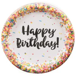Party Creations Happy Birthday Sprinkles Plates 8 ea