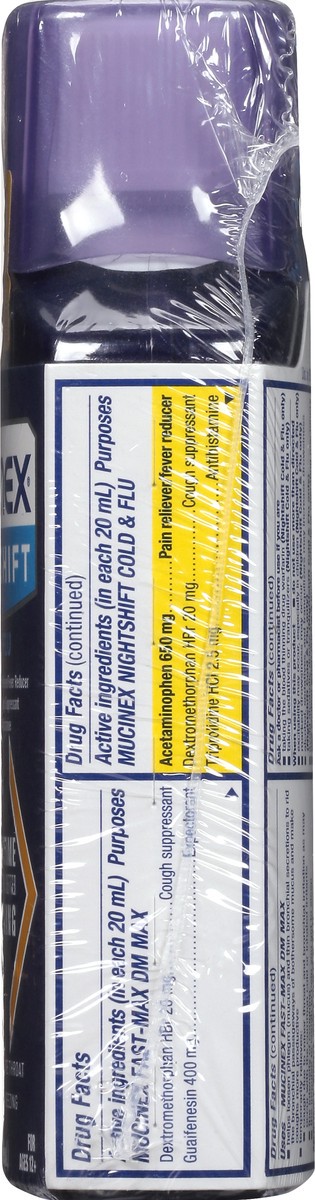 slide 8 of 9, Mucinex Fast-Max/Night Shift DM Max/Cold & Flu 2 ea, 12 oz