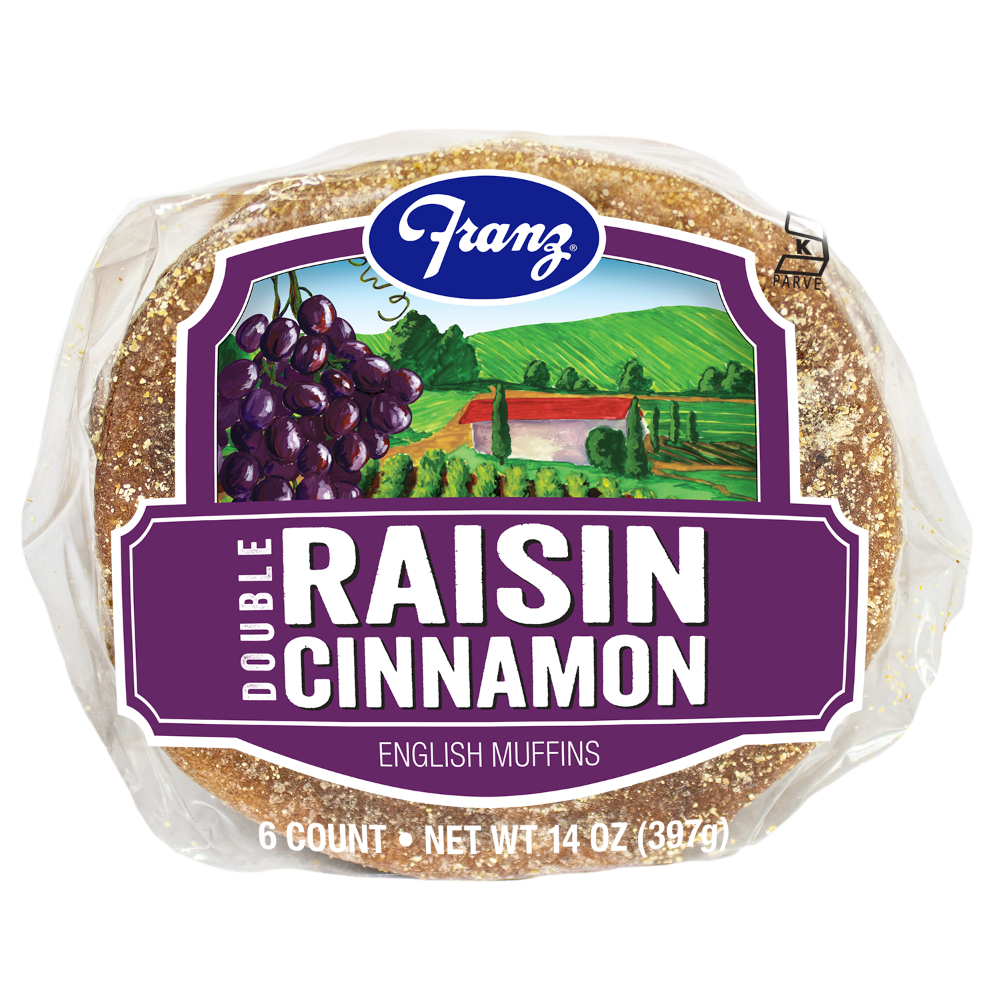 slide 5 of 5, Franz Raisin English Muffins 13oz, 13 oz