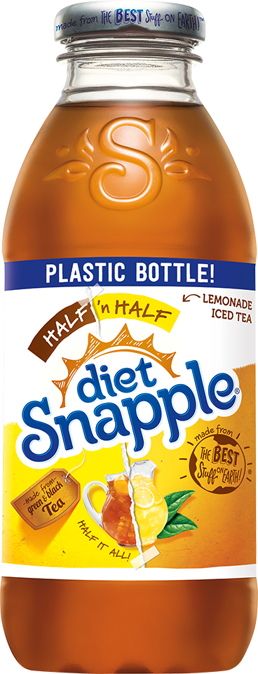 slide 1 of 2, Snapple Diet Half 'N Half Lemonade Iced Tea, 16 fl oz