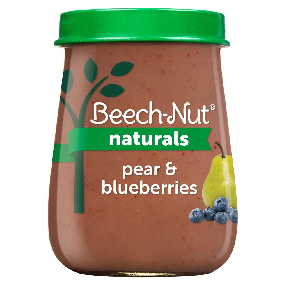 BeechNut Naturals Pear Blueberries Stage 2 Baby Food 4 oz