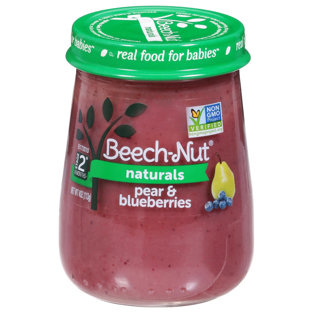 slide 5 of 13, Beech-Nut Naturals Stage 2 (6 Months+) Pear & Blueberries 4 oz, 4 oz