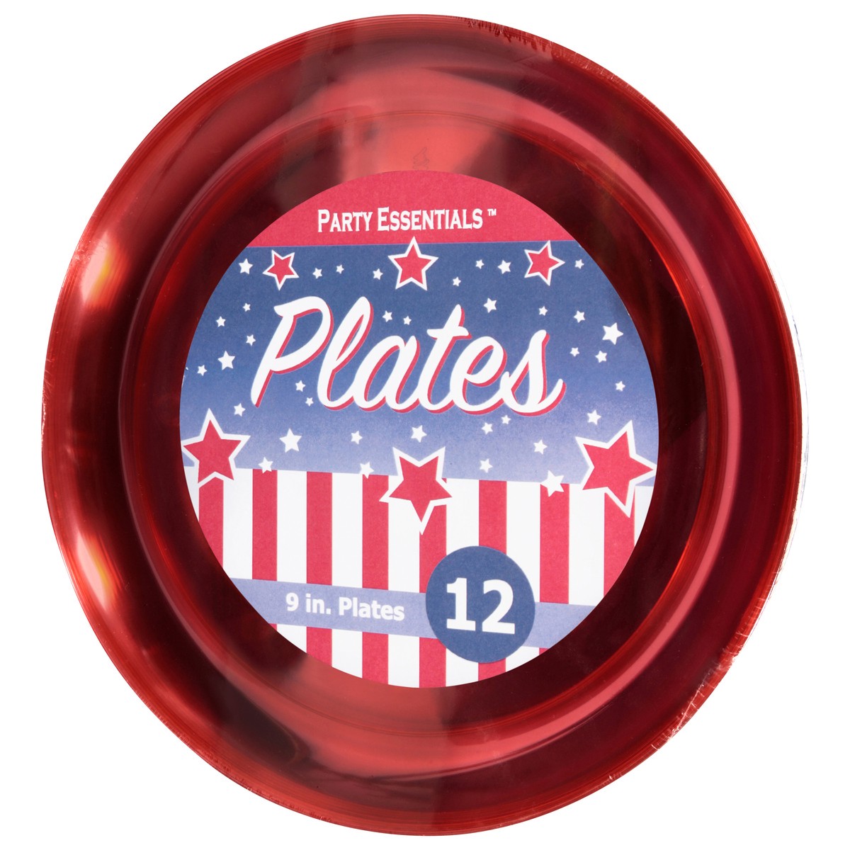 slide 2 of 4, Party Essentials Hard Plastic Red Wht Blue Plat, 9 in