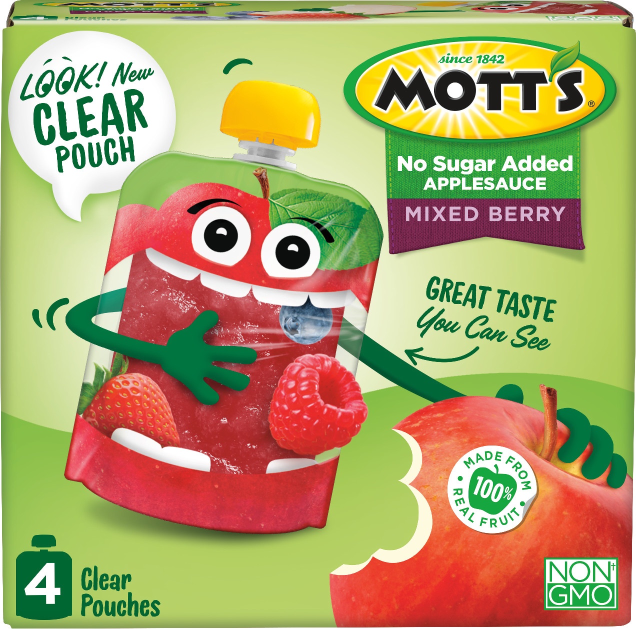 Mott's Mixed Berry Unsweetened Applesauce 4 ct; 3.2 oz Shipt
