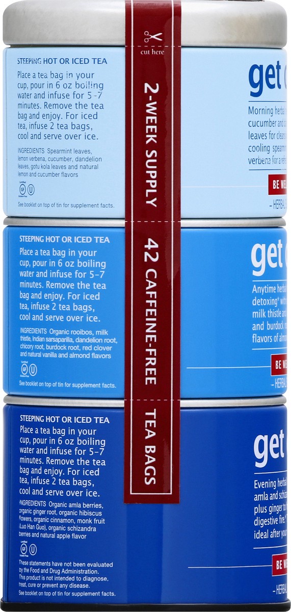 slide 2 of 9, Be Well Get Clean Trio Stackable Tin Bags Herbal Tea 42 ea, 42 ct