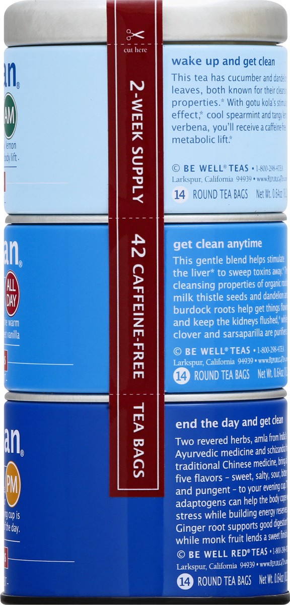 slide 3 of 9, Be Well Get Clean Trio Stackable Tin Bags Herbal Tea 42 ea, 42 ct