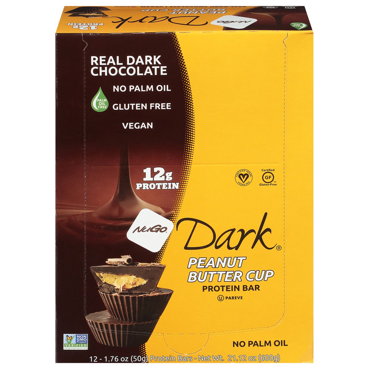 slide 1 of 9, NuGo Dark Peanut Butter Cup Protein Bars - 12 ct, 12 ct